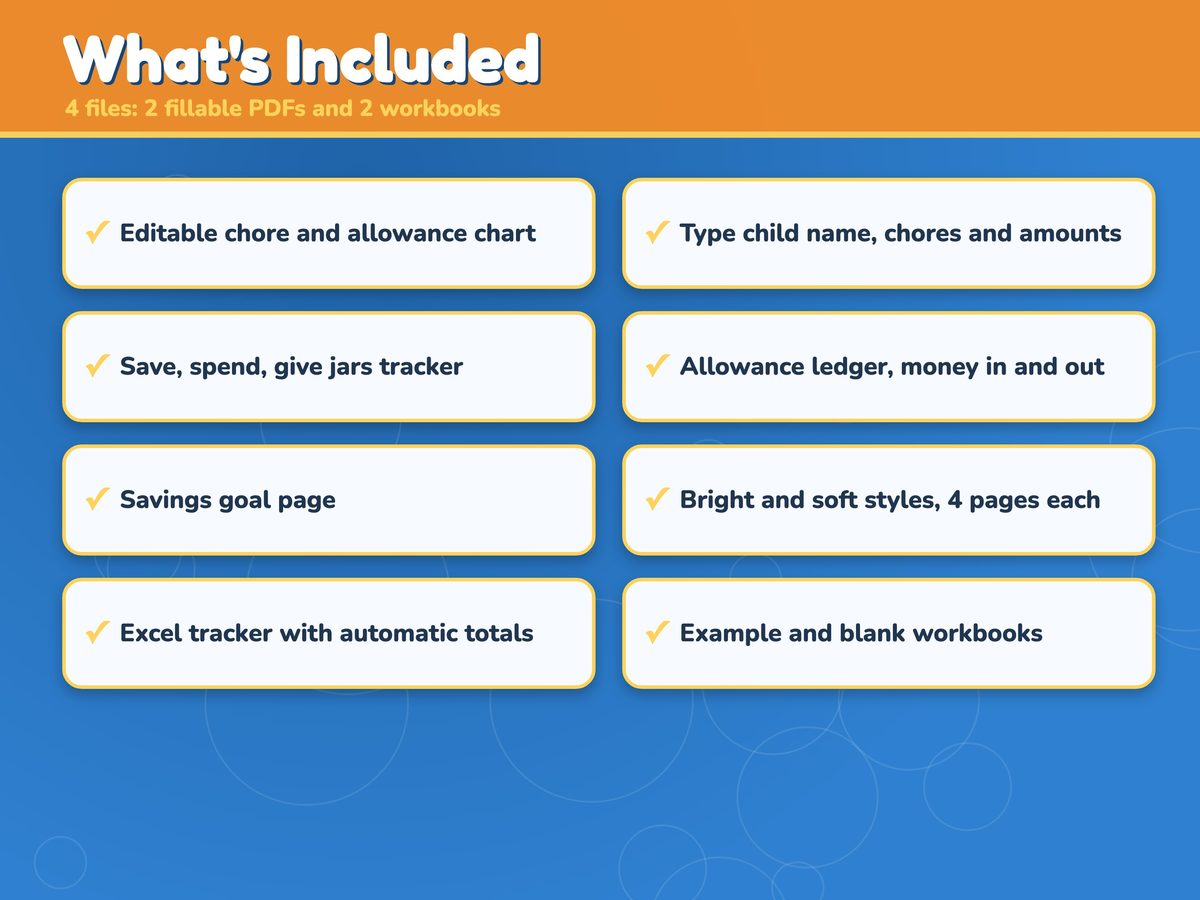 Editable Allowance Chart and Chore Tracker, image 2