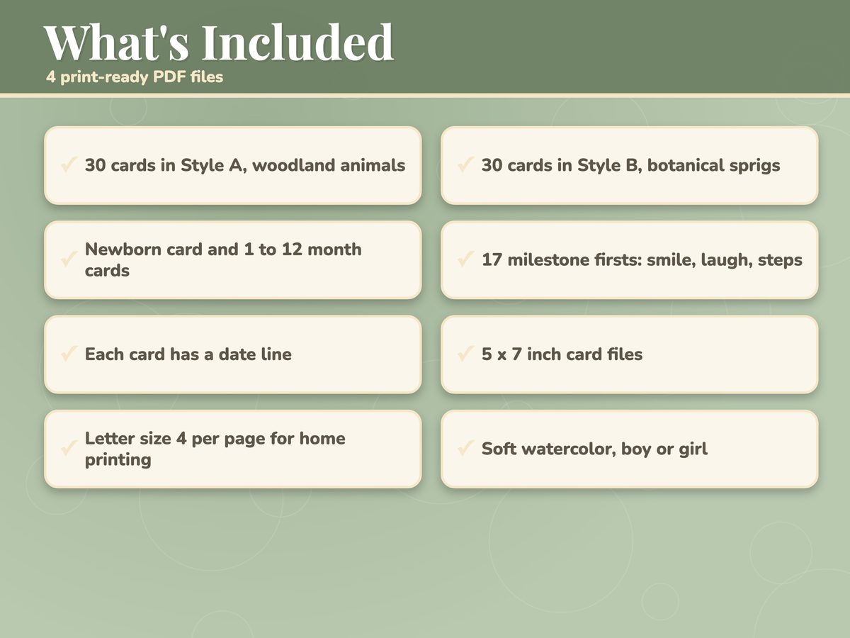 Baby Milestone Cards Printable, image 2