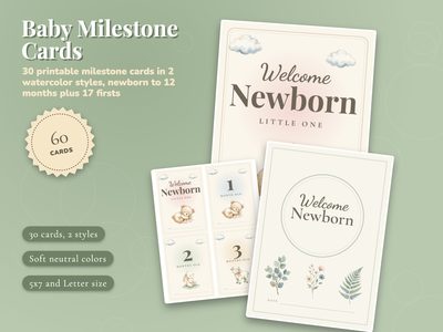 Baby Milestone Cards Printable