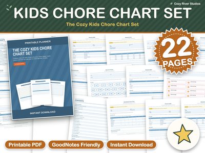 Kids Chore Chart Printable Set