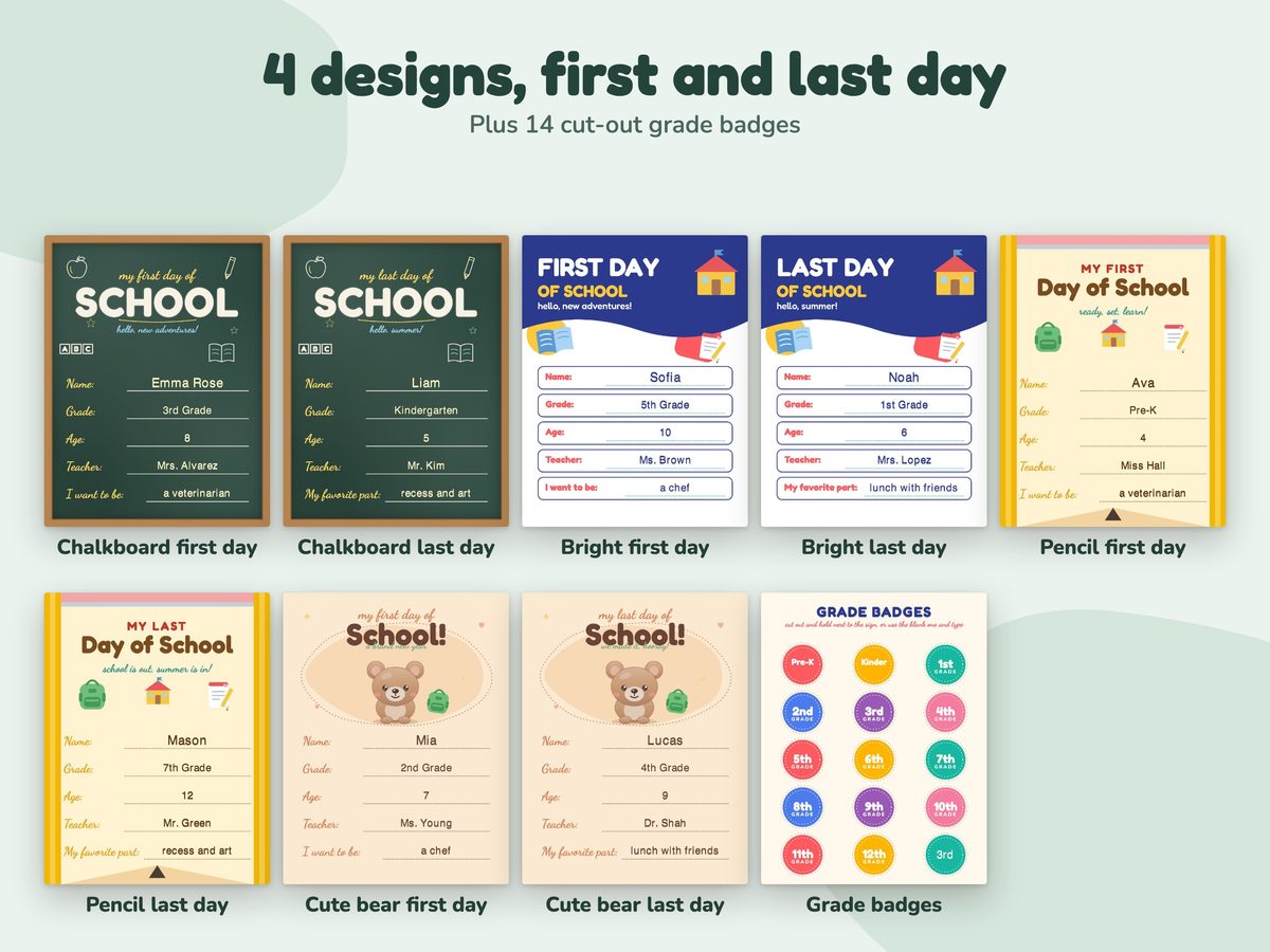 First Day and Last Day of School Signs, image 3