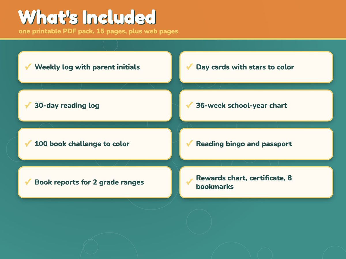 Kids Reading Log and Reading Challenge, image 2