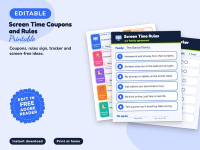 Screen Time Rules, Coupons and Tracker