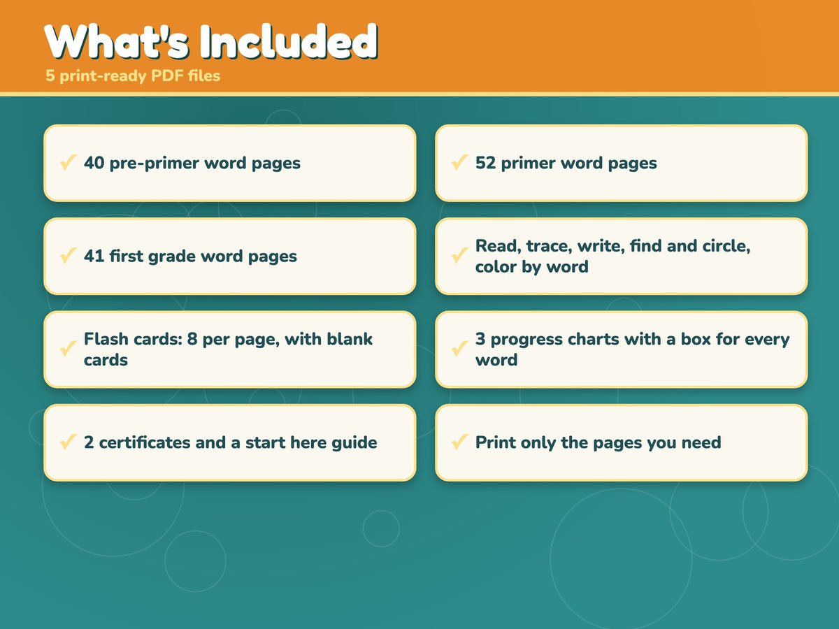 Sight Word Worksheets Printable: 133 Dolch Words, image 2