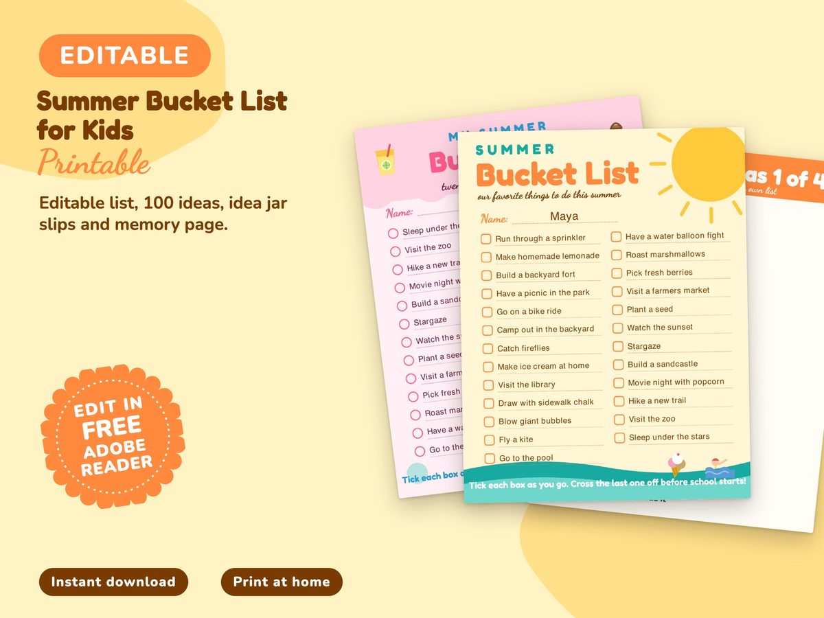 Summer Bucket List for Kids, image 1